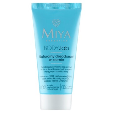 Miya COSMETICS Body.lab Antyperspirant Naturalny dezodorant w kremie 30 ml