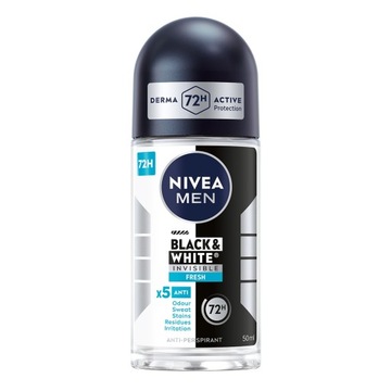 NIVEA Men ролл-он Black&White Invisible Fresh 50 мл