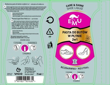 EMU Pasta na topánky - bezfarebná 75ml