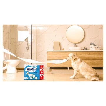 ТУАЛЕТНАЯ БУМАГА MOLA ХЛОПКОВАЯ БЕЛАЯ 12 РОЛИКОВ