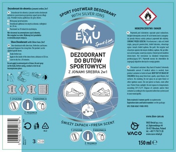 EMU Sport Line Dezodorant na topánky s iónmi striebra 2v1 150ml