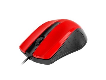 Myszka czerwona przewodowa USB do Komputera UGo UMY-1214 sensor optyczny