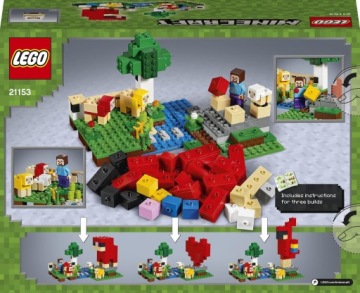 LEGO MINECRAFT 21153 Лего Майнекрафт 21153 LEGO MINECRAFT ФИГУРКА СТИВ ПАПУЛА ФАРМ 3в1