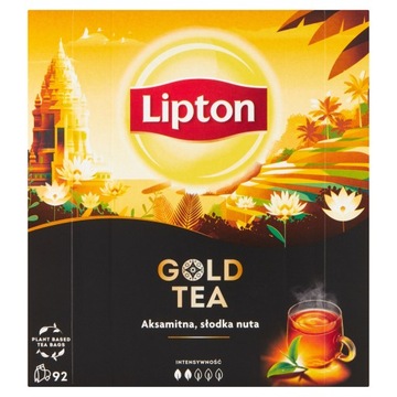 Lipton GOLD TEA herbata czarna 92 torebki 184g aksamitna słodka nuta
