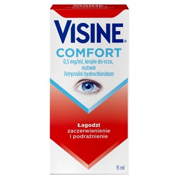 Visine Comfort Krople 15ml na zaczerwienione oczy