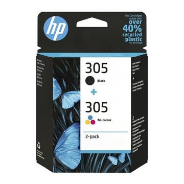 HP 305 Черные чернила 2 мл, Цветные 2 мл 6ZD17AE
