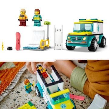 LEGO CITY 60403 МАШИНА СКОРОЙ СКОРОЙ ПОМОЩИ CAR CAR СНОУБОРД СИТИ