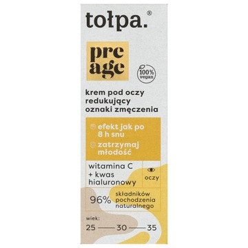 pre age krem pod oczy redukujacy oznaki zmęczenia 10 ml