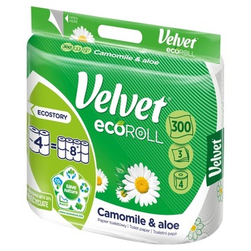 Velvet ecoRoll papier toaletowy Rumianek i Aloes 4
