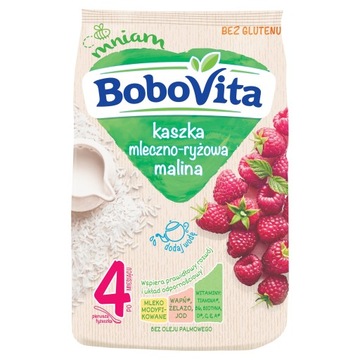 BOBOVITA МОЛОЧНО-РИСОВАЯ МАЛИНОВАЯ КРУПКА ПОСЛЕ 4 МЕСЯЦЕВ