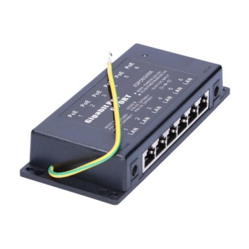 Extralink 6 Портовый | Гигабитный PoE-инжектор | 6x 1000 Мбит/с RJ45