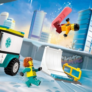 LEGO City 60403 «Скорая помощь» и сноубордист 2024!
