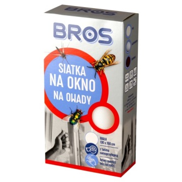 BROS Москитная сетка на окно 130х150см БЕЛАЯ