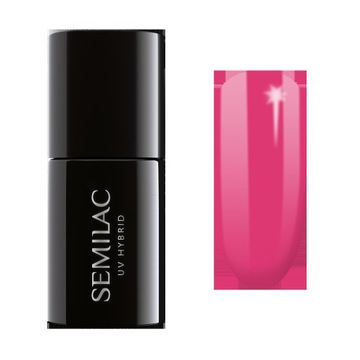 Semilac Lakier hybrydowy karminowy róż 007 Pink Rock 7ml