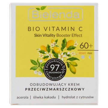 BIELENDA BIO VITAMIN C ODBUDOWUJĄCY KREM PRZECIWZMARSZCZKOWY DZIEŃ/NOC 60+