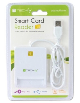 Кардридер Techly I-CARD CAM-USB2TY Smart Card USB 2.0 белый