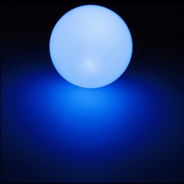 Отдельностоящий садовый светильник на солнечных батареях GB167 - шар 30x30x63см, разноцветный светодиод