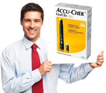 ACCU CHEK FASTCLIX NAKŁUWACZ + LANCETY 6 sztuk ZESTAW