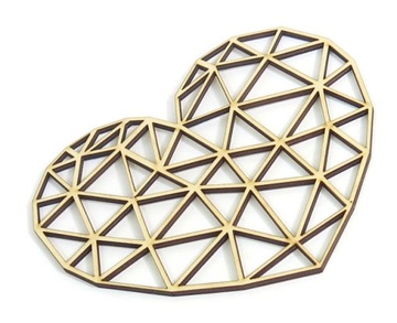 ДЕКОР: АЖУРНОЕ ГЕОМЕТРИЧЕСКОЕ СЕРДЦЕ ИЗ ФАНЕРЫ ОТ36