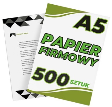 PAPIER FIRMOWY A5 z NADRUKIEM Full Color 500 sztuk