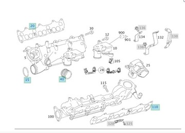 ПРОКЛАДКА МАСЛЯНОГО ОХЛАДИТЕЛЯ MERCEDES 3.0 V6 OM642