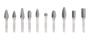 НАБОР КОНЦЕВЫХ ФРЕЗ ДЛЯ НАПИЛЬНИКОВ ПО МЕТАЛЛУ 10 шт.