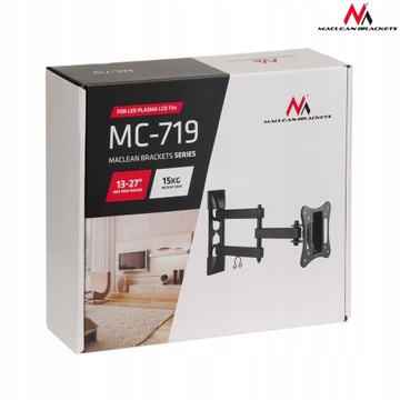 РЕГУЛИРУЕМАЯ ПОДВЕСКА ДЛЯ МОНИТОРА VESA 13–27 ДЮЙМОВ