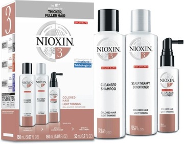 NIOXIN 3 ZESTAW WŁOSY LEKKO PRZERZEDZONE FARBOWANE