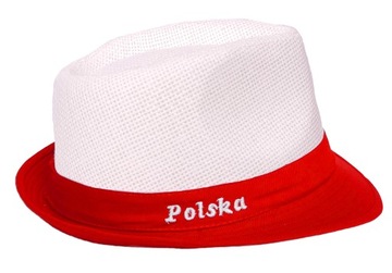 POLSKA czapka kibica kapelusz Trilby HAFT r. 56cm