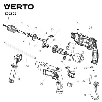 VERTO 50G527 STOJAN WIERTARKI UDAROWEJ ORYGINAŁ
