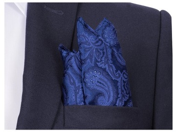 КАРМАН В КЛЕТКУ + ГАЛСТУК Василек Жаккардовый МИКРОФИБРА K101