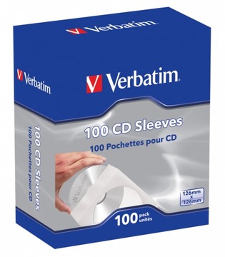 Koperty na Płyty CD DVD BD - VERBATIM - 100 szt.