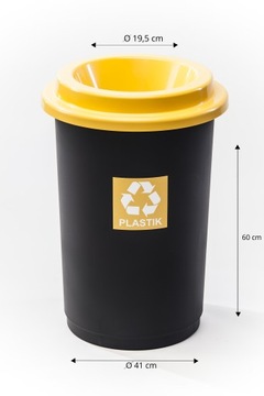 НАБОР БАК ДЛЯ СЕГРЕГАЦИИ МУСОРОВ 50 Л БИН ECO 3 шт.