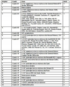 КОМПЛЕКТ ДЛЯ СНЯТИЯ ТОРМОЗНОГО ПОРШНЯ, 22 ЭЛЕМЕНТА.