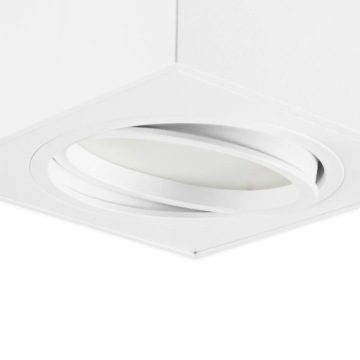 GX53 ПОДВИЖНЫЙ БЕЛЫЙ ФИТИНГ С КВАДРАТНОЙ ПОВЕРХНОСТЬЮ