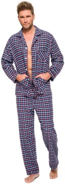 МУЖСКАЯ ФЛАНЕЛЕВАЯ ХЛОПКОВАЯ ПИЖАМА НА МОЛНИИ - XL