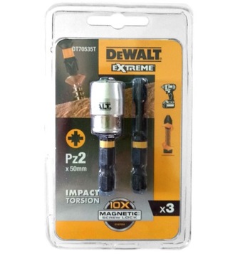 DeWalt DT70535T końcówki TORSION PZ2x50 UCHWYT G/K