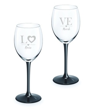 Бокалы для вина 330 мл С ГРАВИРОВКОЙ ДНЯ ВАЛЕНТИНА