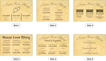 Деревянная открытка НАША ИСТОРИЯ ЛЮБВИ с гравировкой