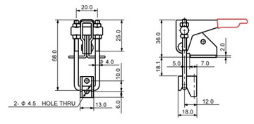 Зажим быстросъемный KJF-016-43F