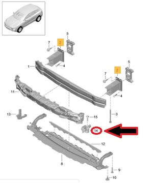 SENZOR SENSOR NÁRAZY PORSCHE MACAN NOVÝ OE