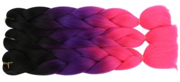 СИНТЕТИЧЕСКИЕ волосы для косичек ЦВЕТНЫЕ косички НАРАЩИВАНИЕ ВОЛОС ОМБРЕ