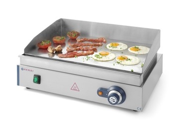 ЭЛЕКТРИЧЕСКИЙ ГЛАДКИЙ ГРИЛЬ 2,4 кВт INOX