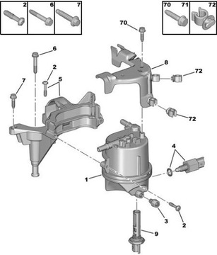 FILTR PALIVA CITROEN C1 C2 C3 NEMO XSARA 1.4HDI OE