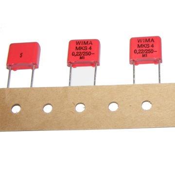 Kondensator MKT 220nF 250V 5% MKS-4 WIMA x3
