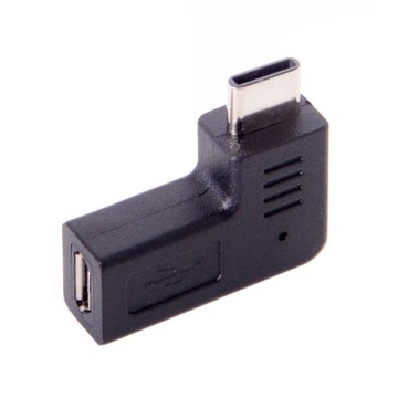 Угловой адаптер MicroUSB на USB3.1 Type C СПРАВА СЛЕВА