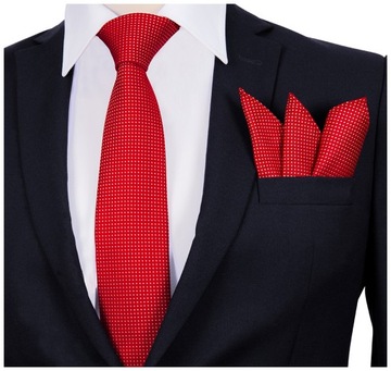 POSZETKA + KRAWAT Żakard Wypustka MIKROFIBRA K117