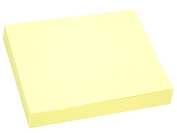 Karteczki samoprzylepne żółte bloczek kostka notes office 50x75 100 kartek