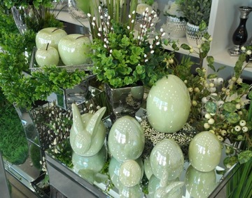 Заяц-зайка кролик зеленый жемчужный пасхальный H9