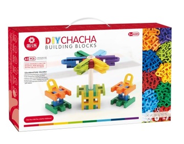 KLOCKI MAŁYCH GENIUSZY DRABINKI 62 EL BOX 09589